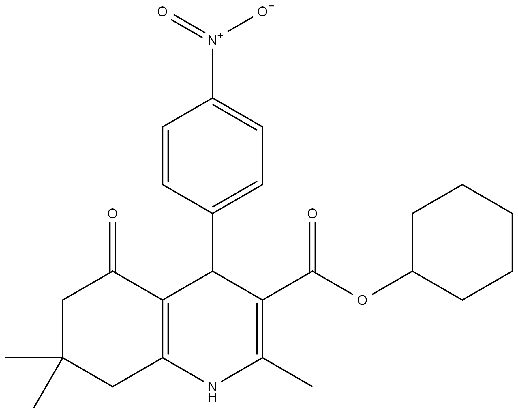 1,4,5,6,7,8-六氢-2,7,7-三甲基-4-(4-硝基苯基)-5-氧代-3-喹啉羧酸环己基酯