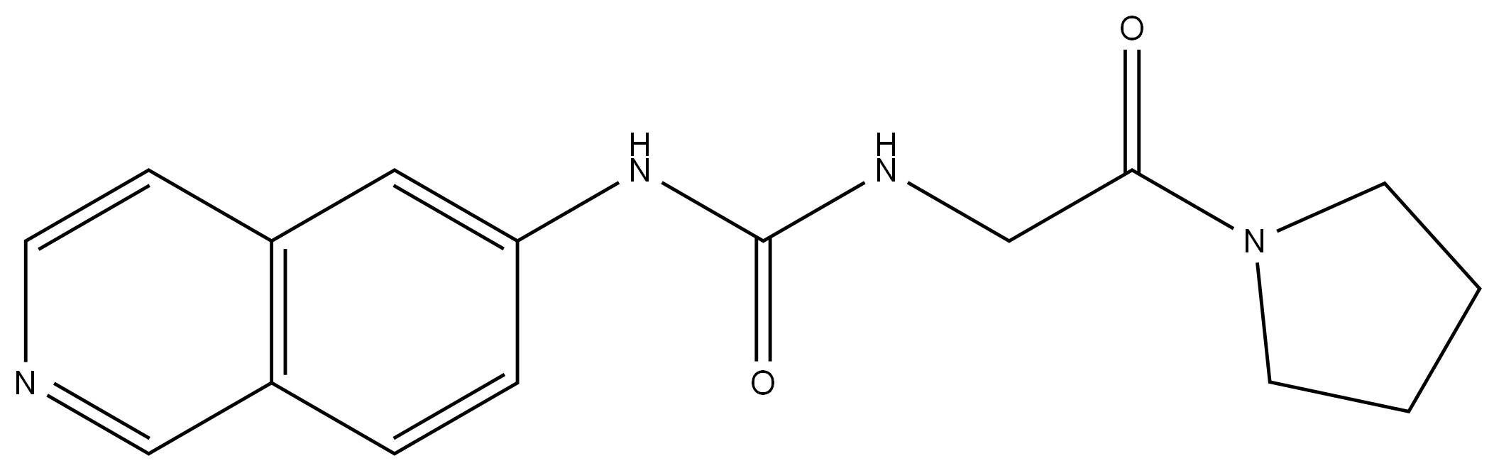 N-6-异喹啉基-N'-[2-氧代-2-(1-吡咯烷基)乙基]脲