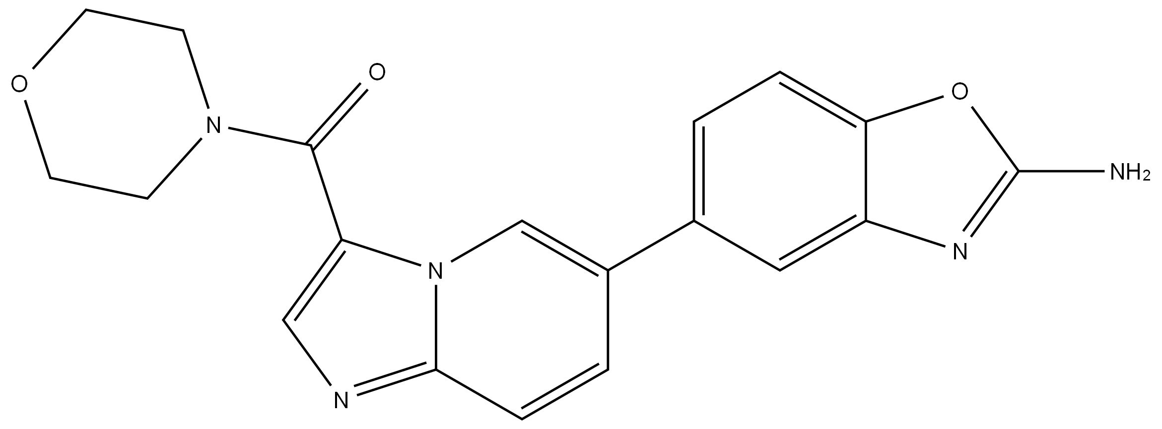 [6-(2-氨基-5-苯并恶唑基)咪唑并[1,2-A]吡啶-3-基]-4-吗啉基甲酮