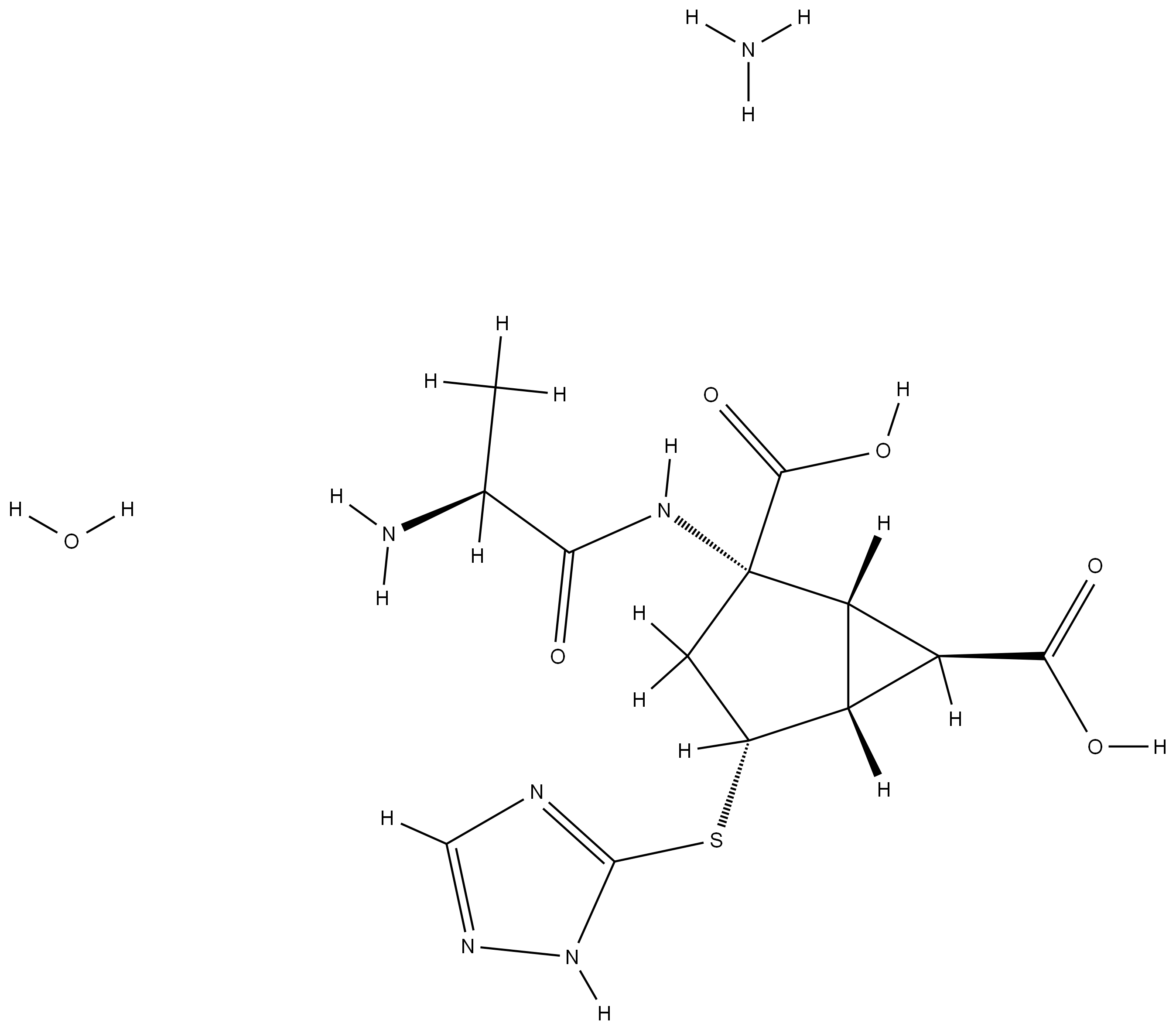 (1R,2S,4R,5R,6R)-2-[[(2S)-2-氨基-1-氧代丙基]氨基]-4-(1H-1,2,4-三唑-5-基硫基)-双环[3.1.0]己烷-2,6-二甲酸铵盐水合物