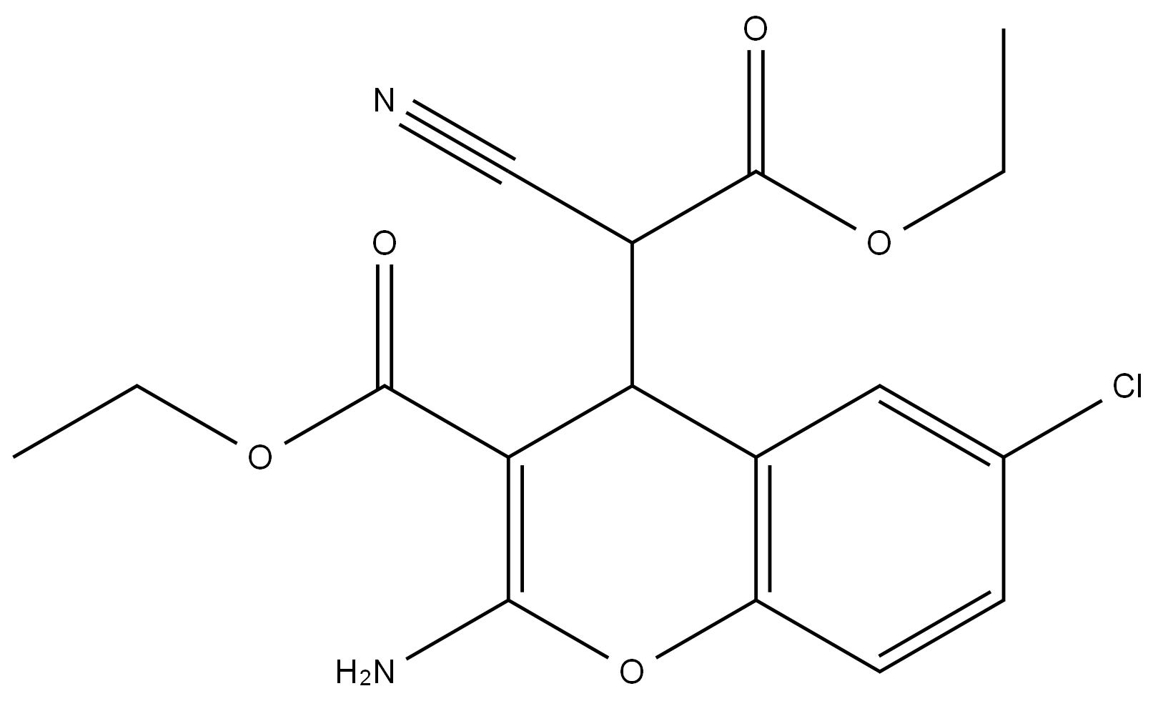 2-氨基-6-氯-ALPHA-氰基-3-(乙氧羰基)-4H-1-苯并吡喃-4-乙酸乙酯