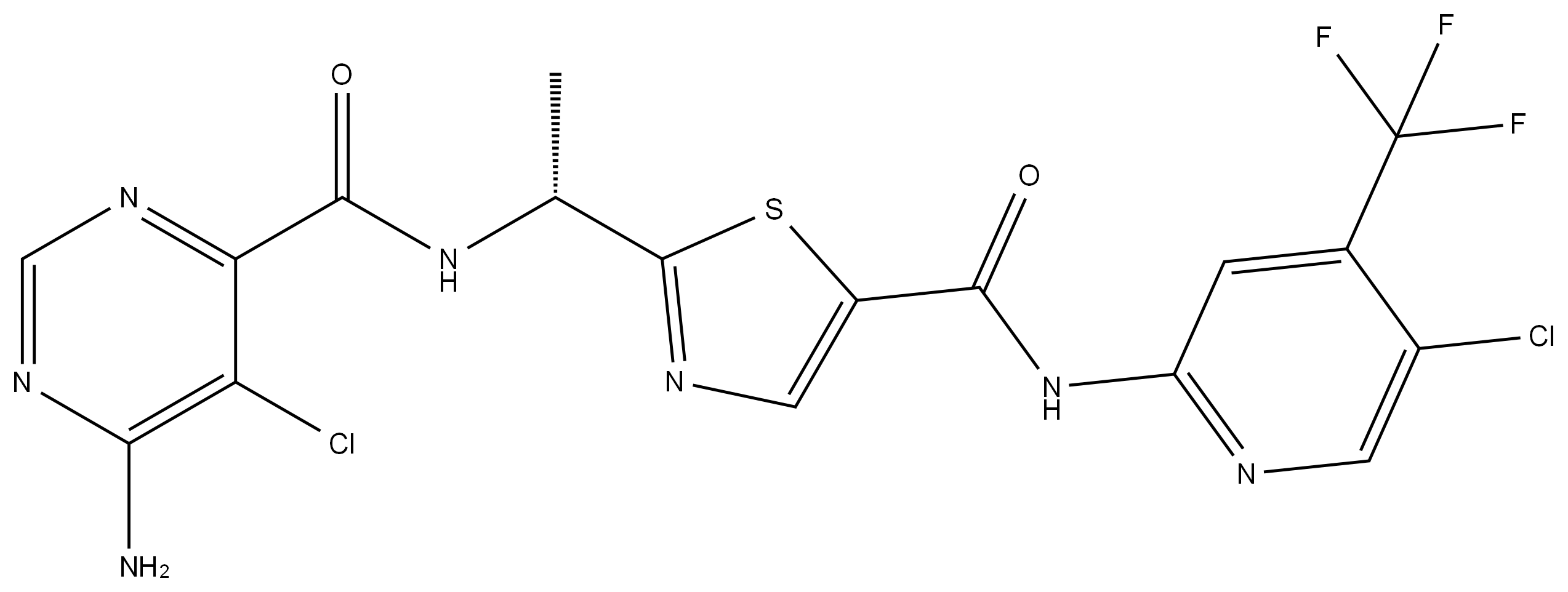 6-氨基-5-氯-N-[(1R)-1-[5-[[[5-氯-4-(三氟甲基)-2-吡啶基]氨基]羰基]-2-噻唑基]乙基]-4-嘧啶甲酰胺