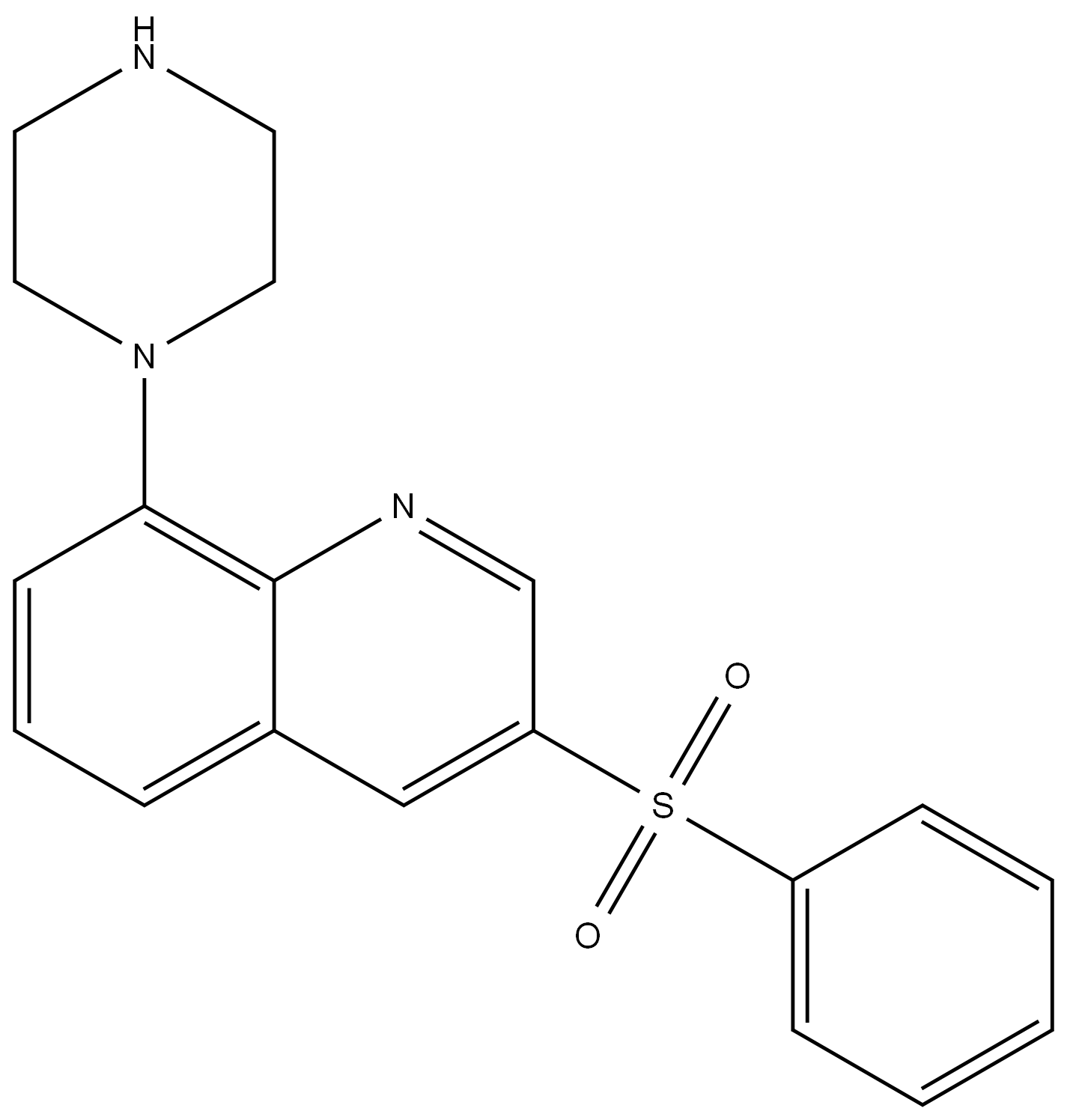 3-苯基磺酰基-8-(哌嗪-1-基)喹啉