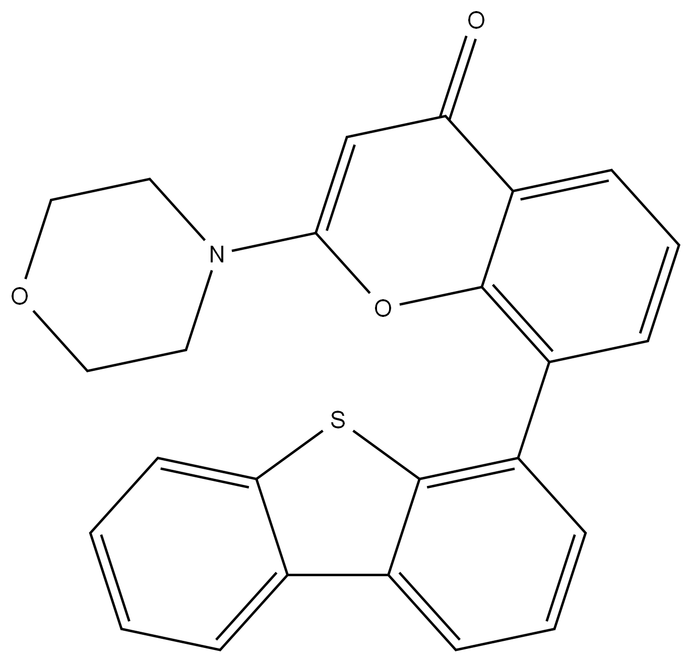 8-(4-二苯并噻吩基)-2-(4-吗啉基)-4H-1-苯并吡喃-4-酮