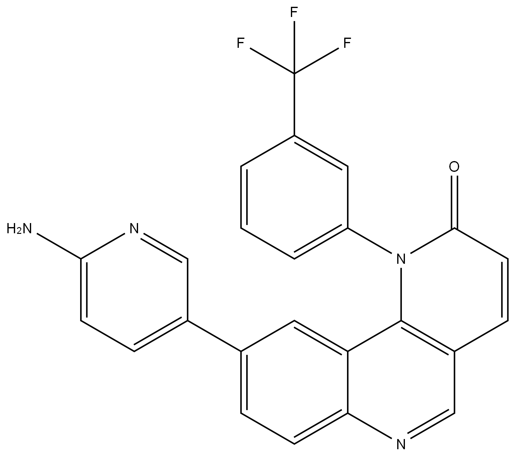 9-(6-氨基-3-吡啶基)-1-[3-(三氟甲基)苯基]苯并[H]-1,6-萘啶-2(1H)-酮