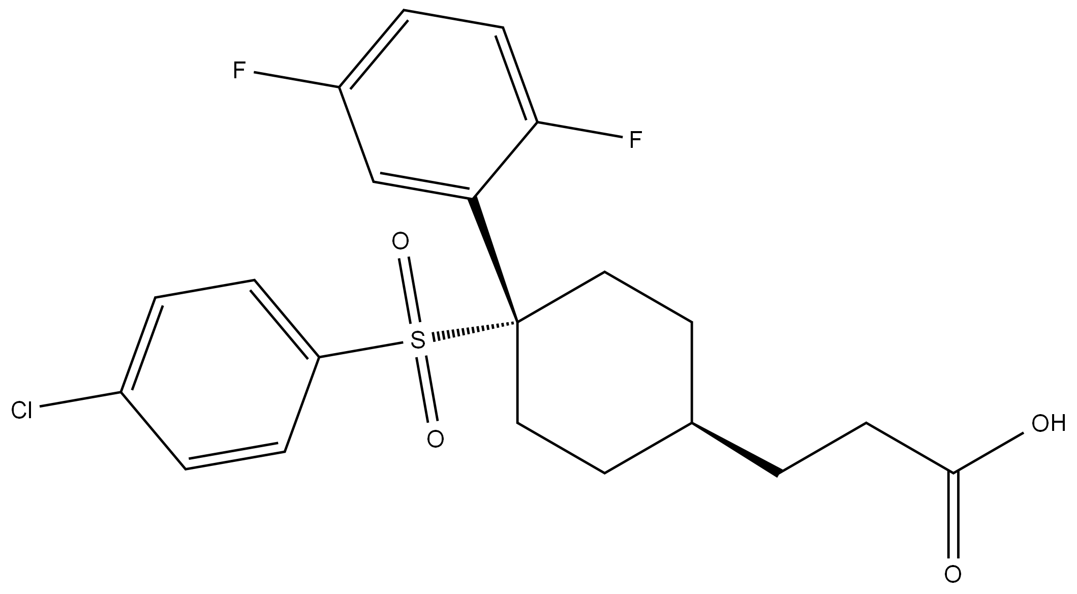 顺式-4-[(4-氯苯基)磺酰基]-4-(2,5-二氟苯基)环己烷丙酸