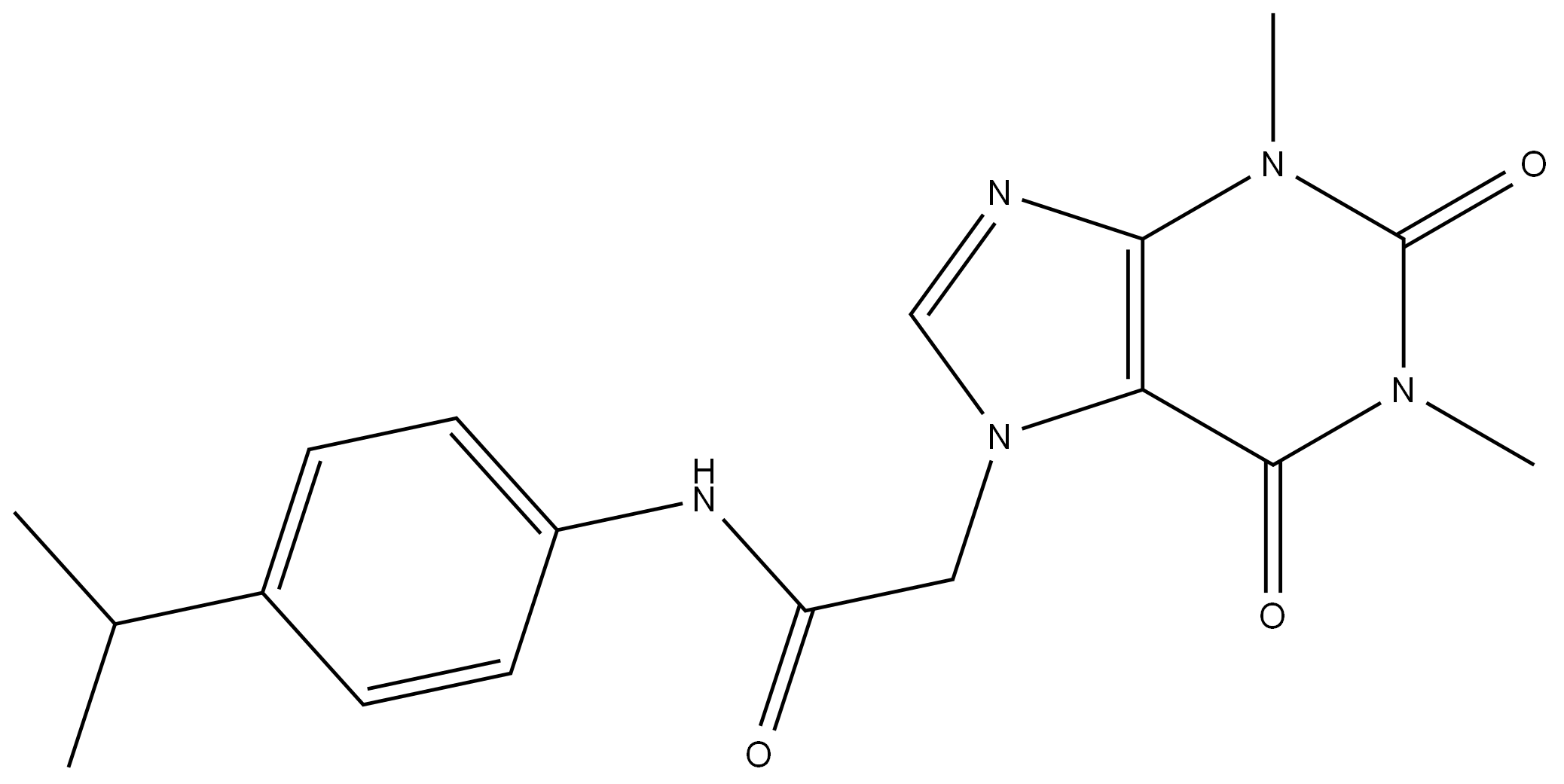 2-(1,3-二甲基-2,6-二氧代-2,3-二氢-1H-嘌呤-7(6H)-基)-N-(4-异丙基苯基)乙酰胺