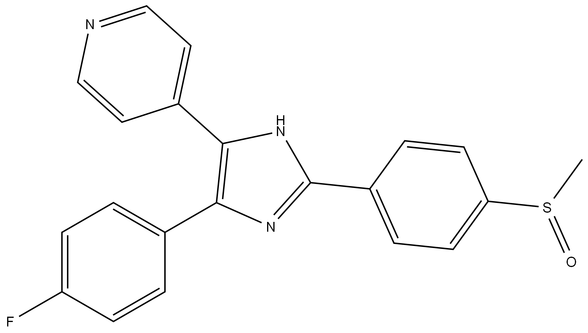 4-(4-氟苯基)-2-(4-甲基亚磺酰基苯基)-5-(4-吡啶基)-1H-咪唑