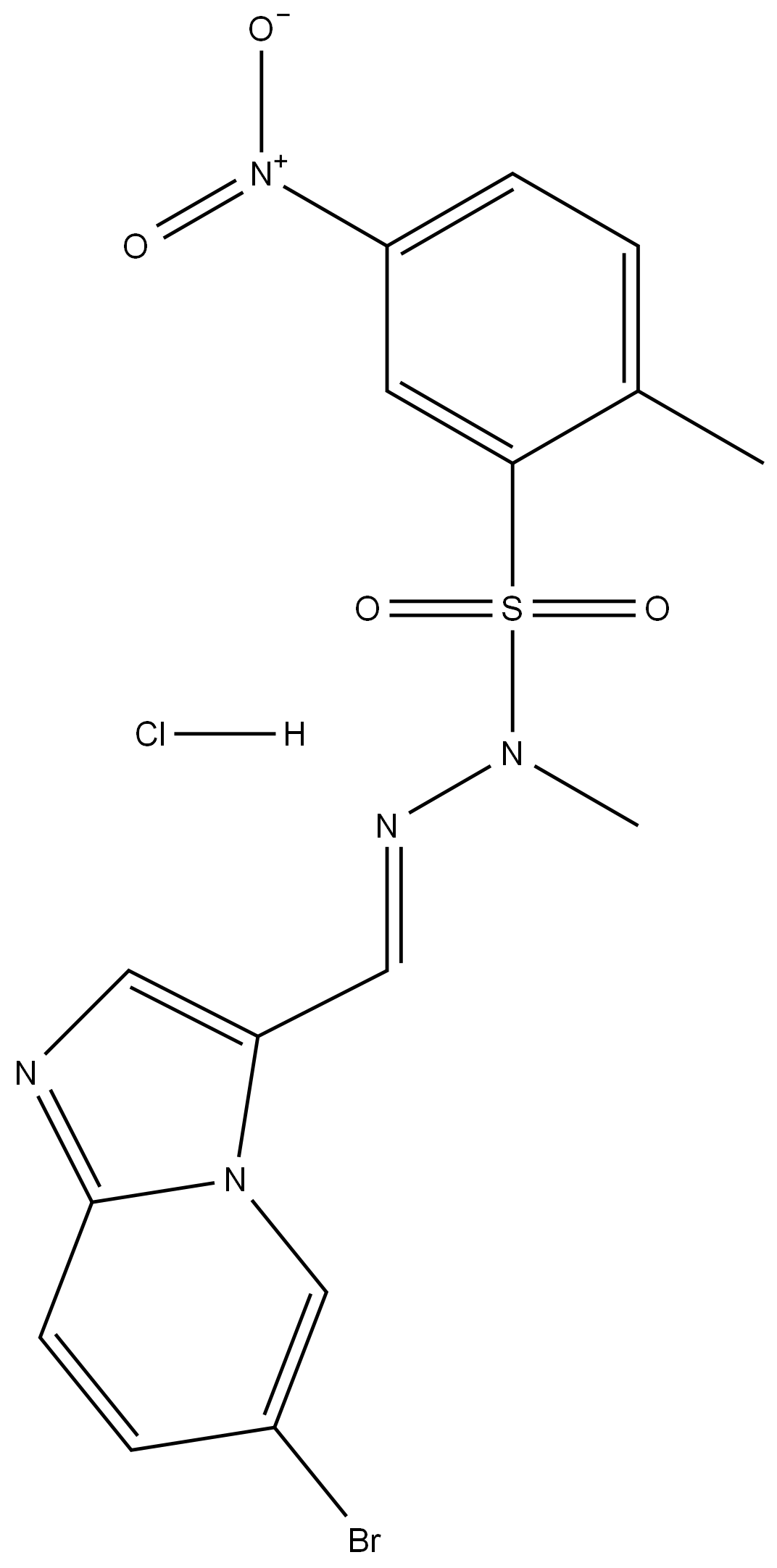 2-甲基-5-硝基苯磺酸 [(6-溴咪唑并[1,2-A]吡啶-3-基)亚甲基]甲基肼盐酸盐