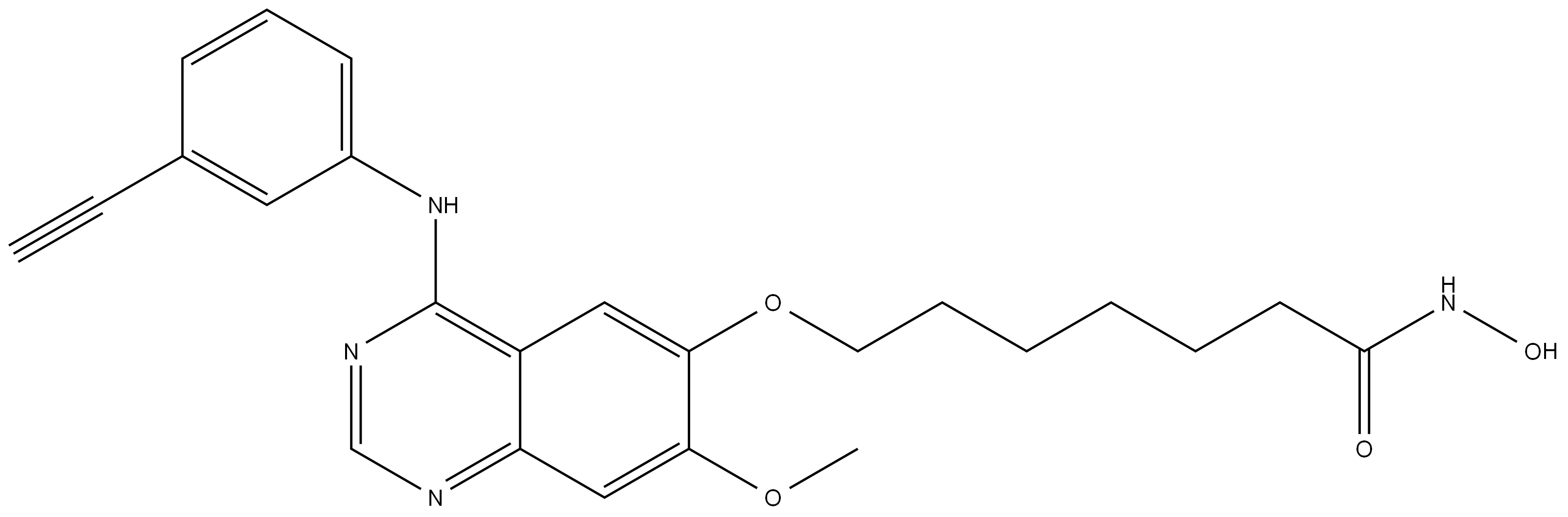 7-[[4-(3-乙炔基苯基氨基)-7-甲氧基喹唑啉-6-基]氧基]-N-羟基庚酰胺