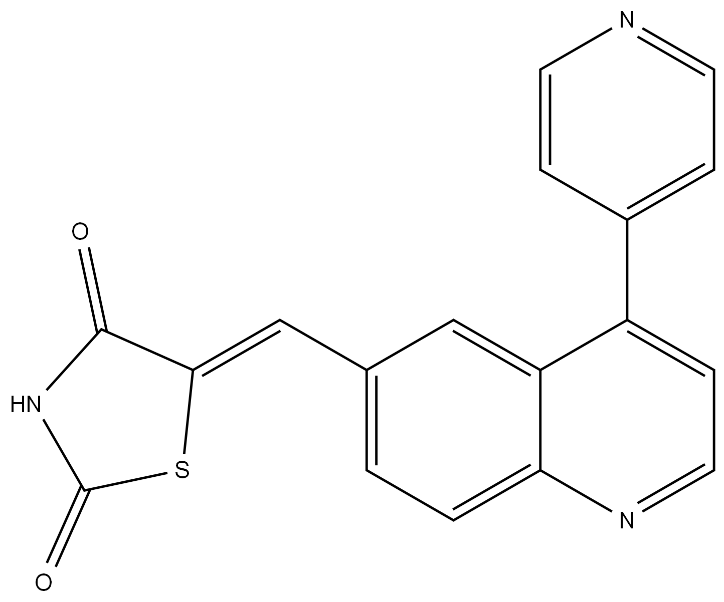 (5Z)-5-[[4-(4-吡啶基)-6-喹啉基]亚甲基]-2,4-噻唑烷二酮