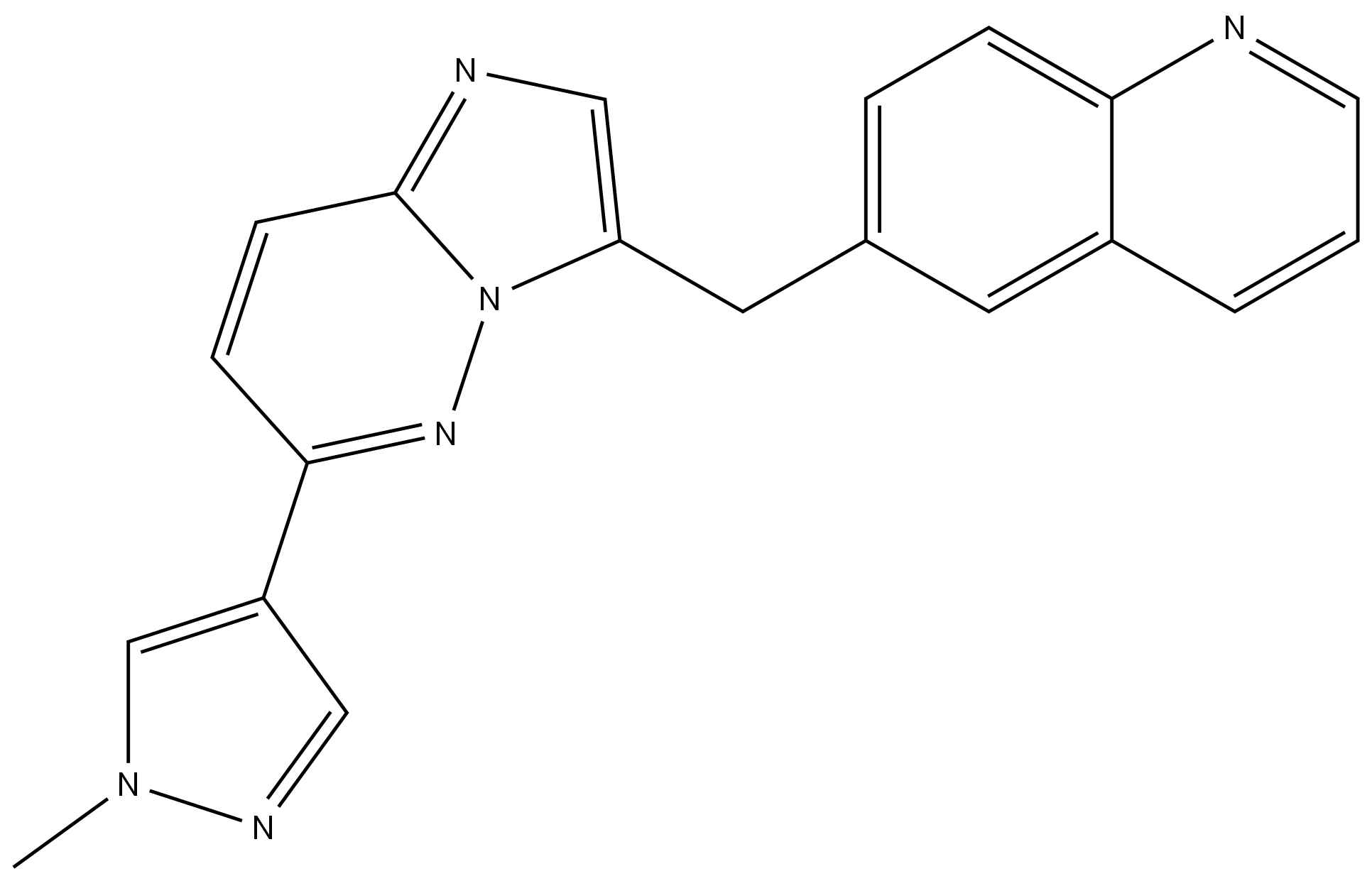 6-[[6-(1-甲基-1H-吡唑-4-基)咪唑并[1,2-B]哒嗪-3-基]甲基]喹啉
