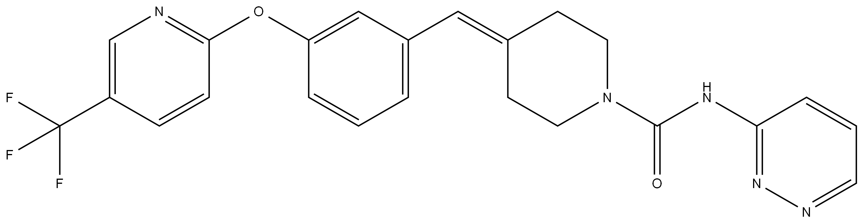 N-哒嗪-3-基-4-(3-{[5-(三氟甲基)吡啶-2-基]醚}苯亚甲基丙酮)哌啶-1-羧酰胺