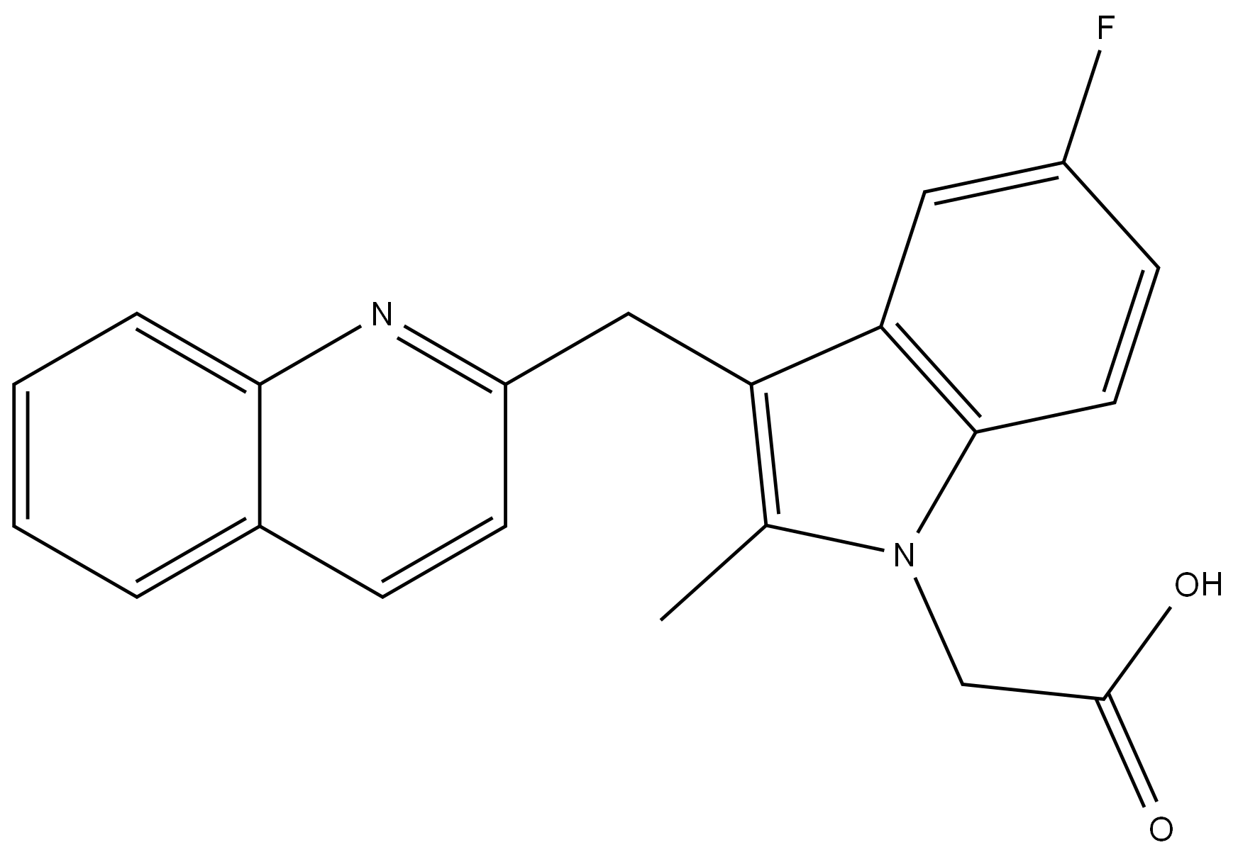 [5-氟-2-甲基-3-(喹啉-2-基甲基)吲哚-1-基]乙酸