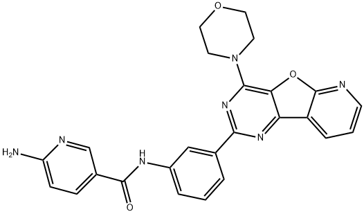 6-氨基-N-[3-[4-(4-吗啉基)吡啶并[3',2':4,5]呋喃并[3,2-D]嘧啶-2-基]苯基]-3-吡啶甲酰胺