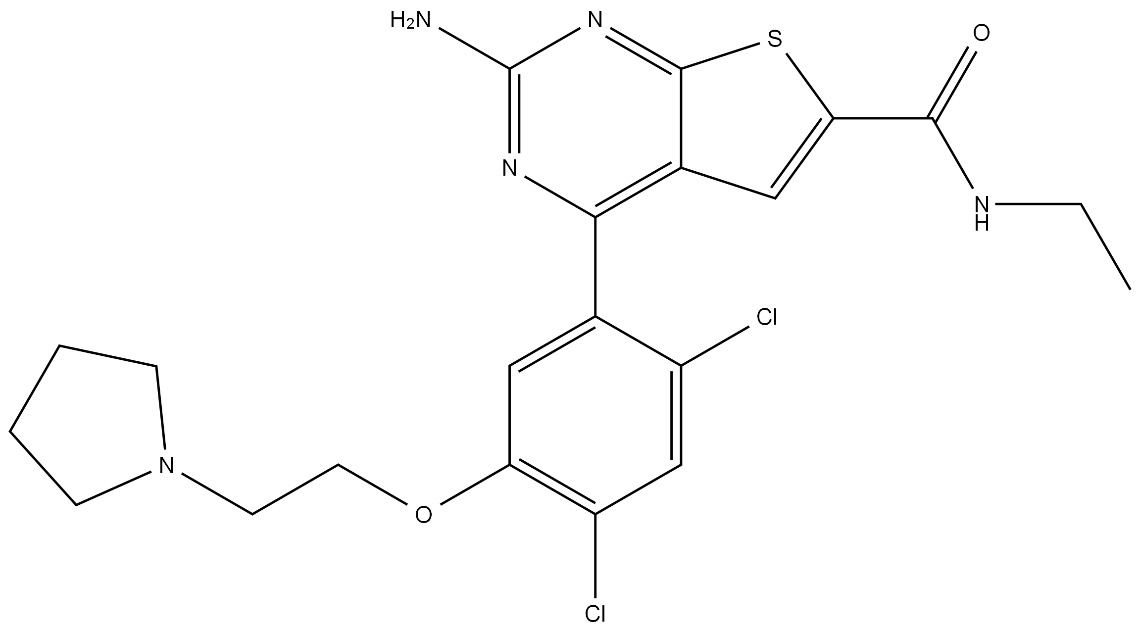 NVP-BEP800;2-AMINO-4-(2,4-DICHLORO-5-(2-(PYRROLIDIN-1-YL)ETHOXY)PHENYL)-N-ETHYLTHIENO[2,3-D]PYRIMIDINE-6-CARBOXAMIDE