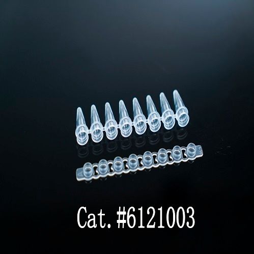 帝恩薄壁0.2mL平盖8联PCR管6121003