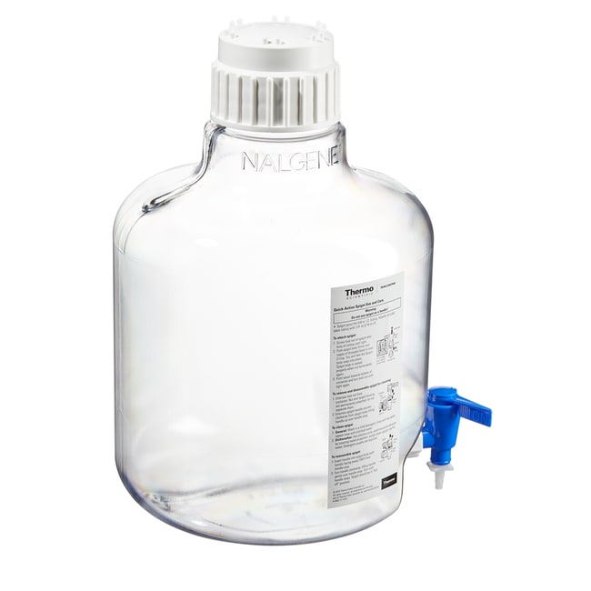 Nalgene&trade; Round Polycarbonate Clearboy&trade; Carboy with Spigot