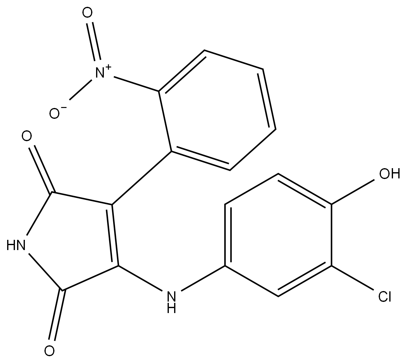 3-[(3-氯-4-羟苯基)氨基]-4-(2-硝苯基)-1H-吡咯-2,5-二酮