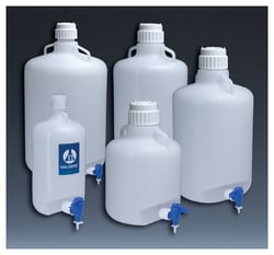 Nalgene™ 低密度聚乙烯带放水口圆形细口大瓶