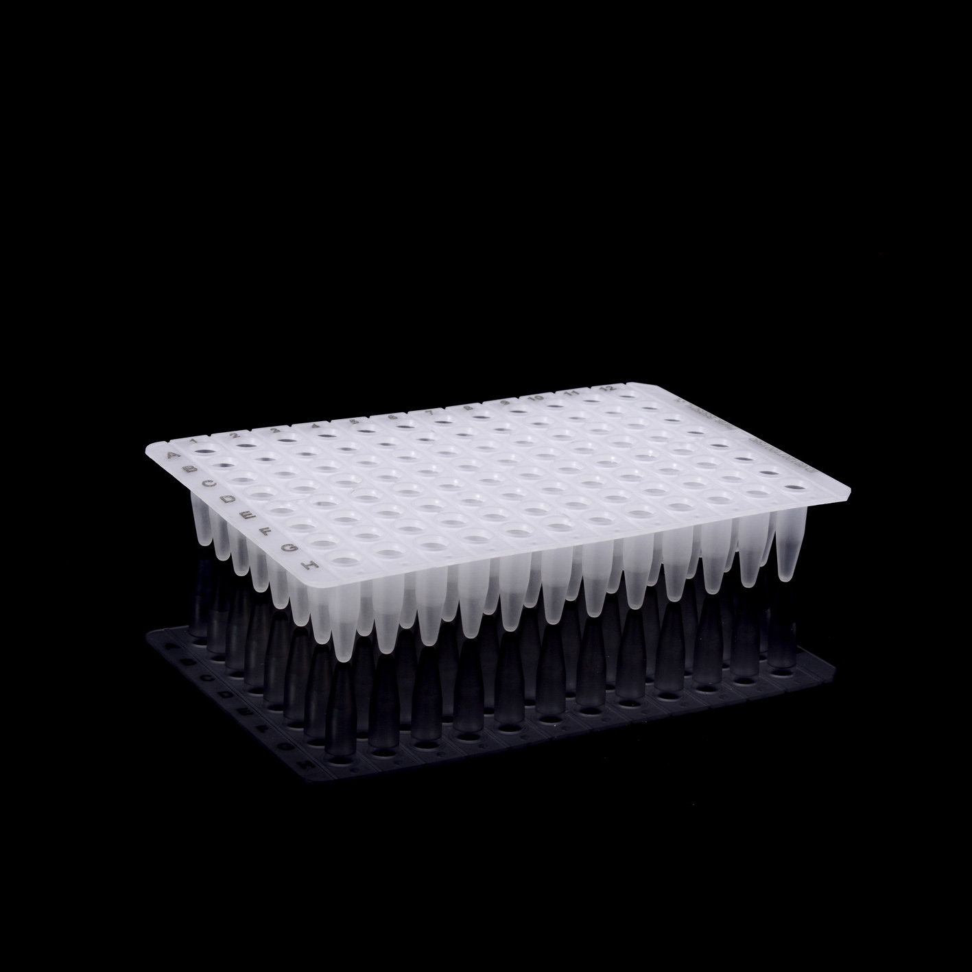 EU 0.2ml 薄壁无裙边96孔板(磨砂，无裙边，可裁剪）