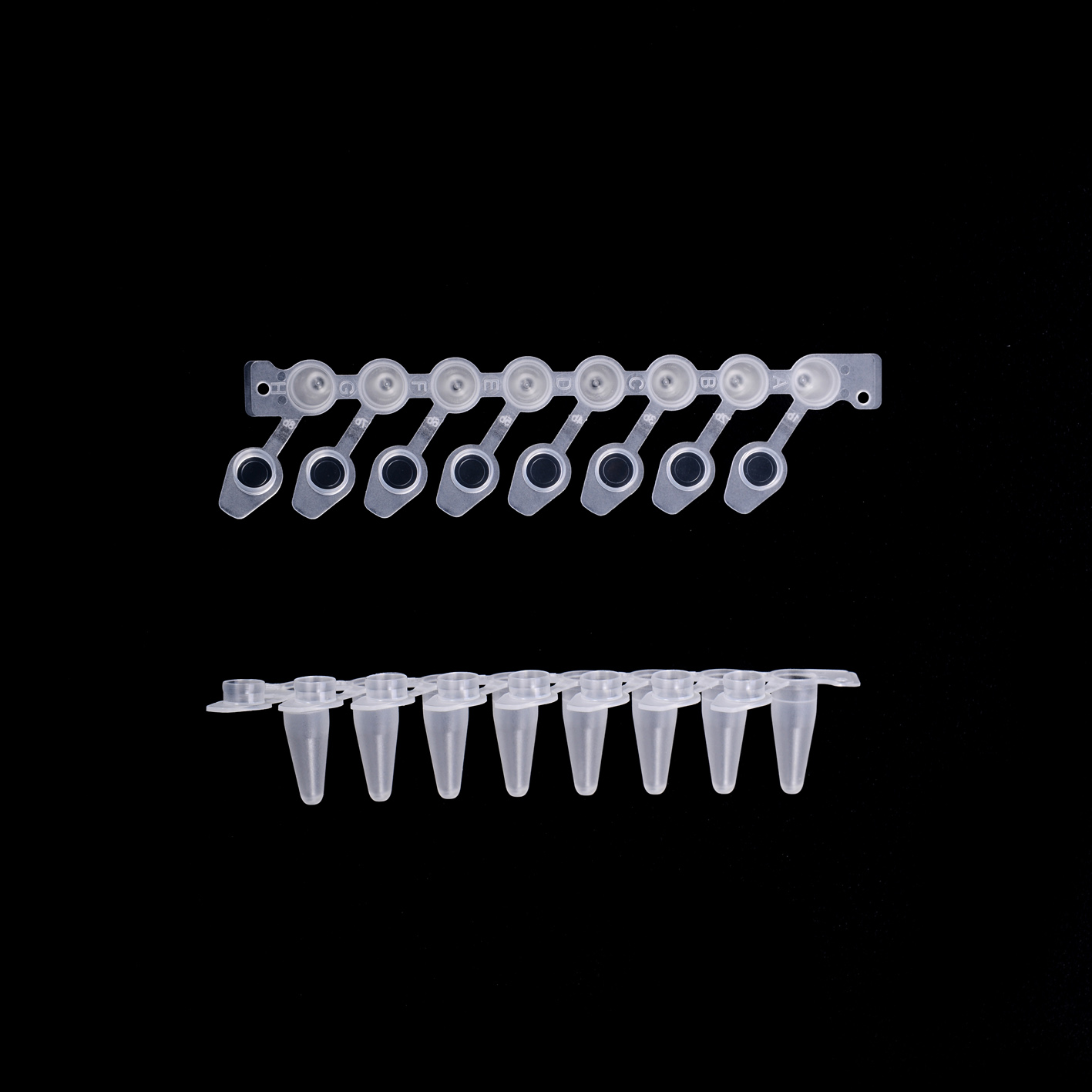 EU 0.1 ml 薄壁独立联盖八联管