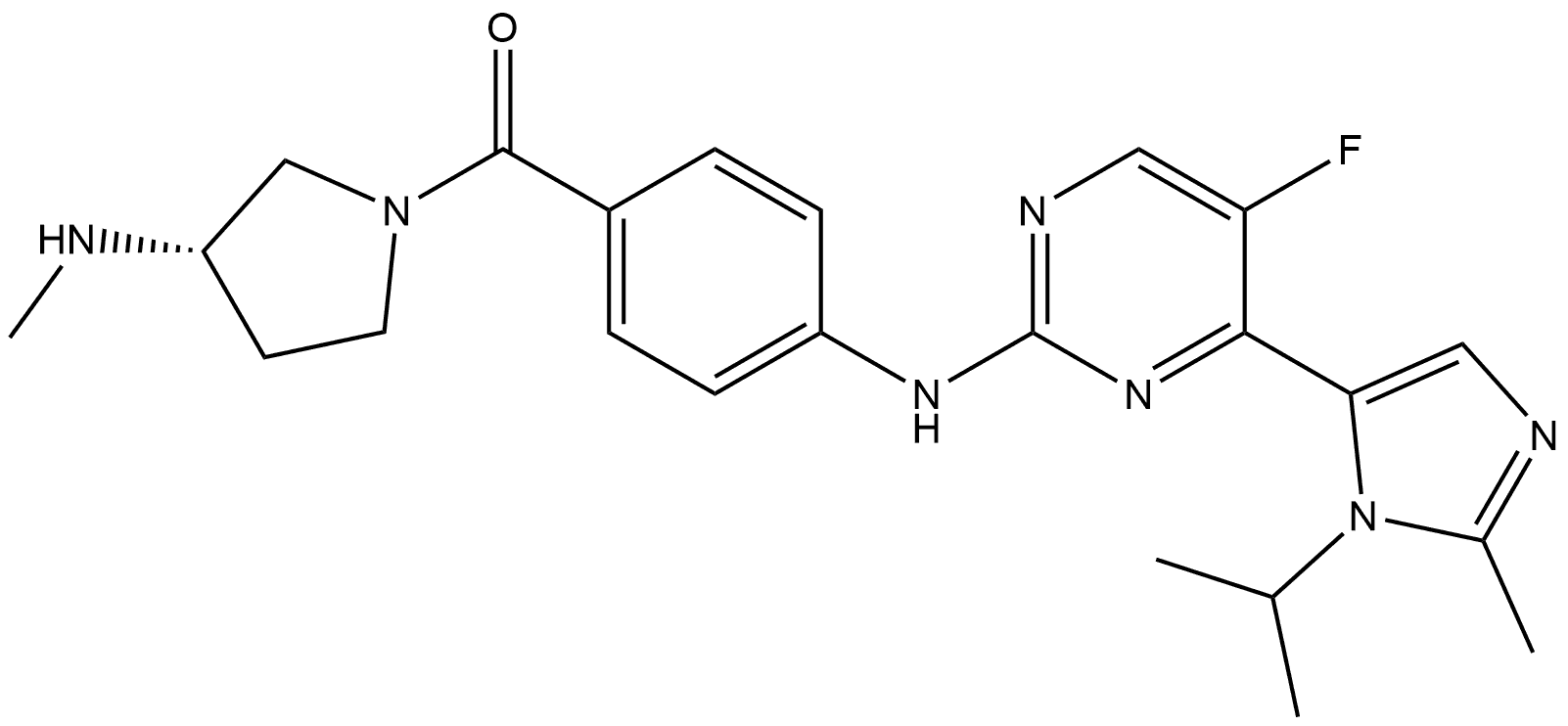 [4-[[5-氟-4-[2-甲基-1-(1-甲基乙基)-1H-咪唑-5-基]-2-嘧啶基]氨基]苯基][(3S)-3-(甲氨基)-1-吡咯烷]甲酮