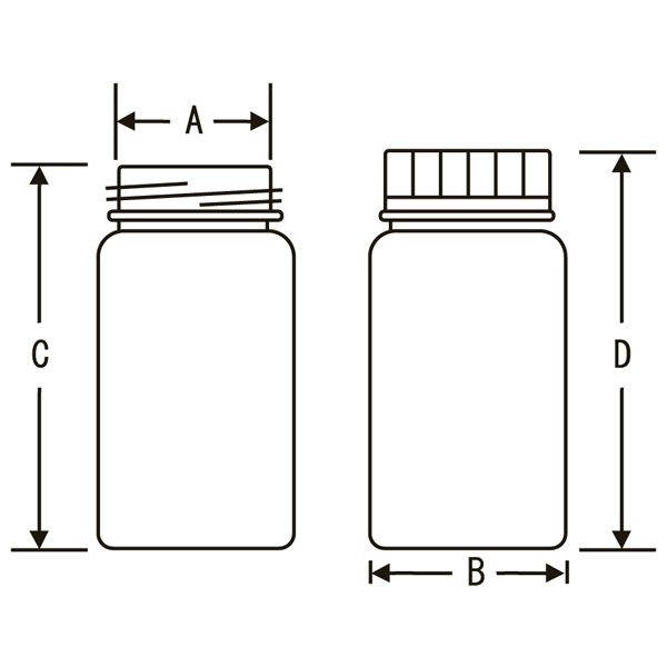 亚速旺ASONE PE瓶 （圆形窄口・白色）Jボトル　丸型細
