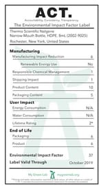 Nalgene™ 高密度聚乙烯带盖实验室级窄口瓶