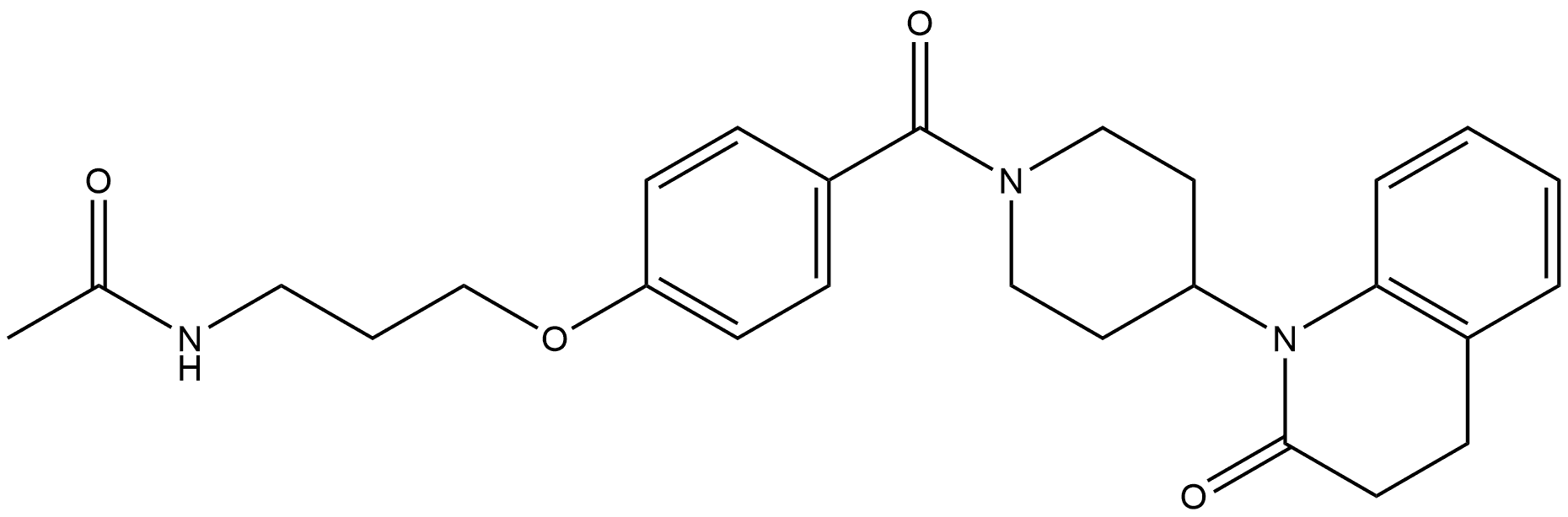 N-[3-[4-[[4-(3,4-二氢-2-氧代-1(2H)-喹啉基)-1-哌啶基]羰基]苯氧基]丙基]乙酰胺