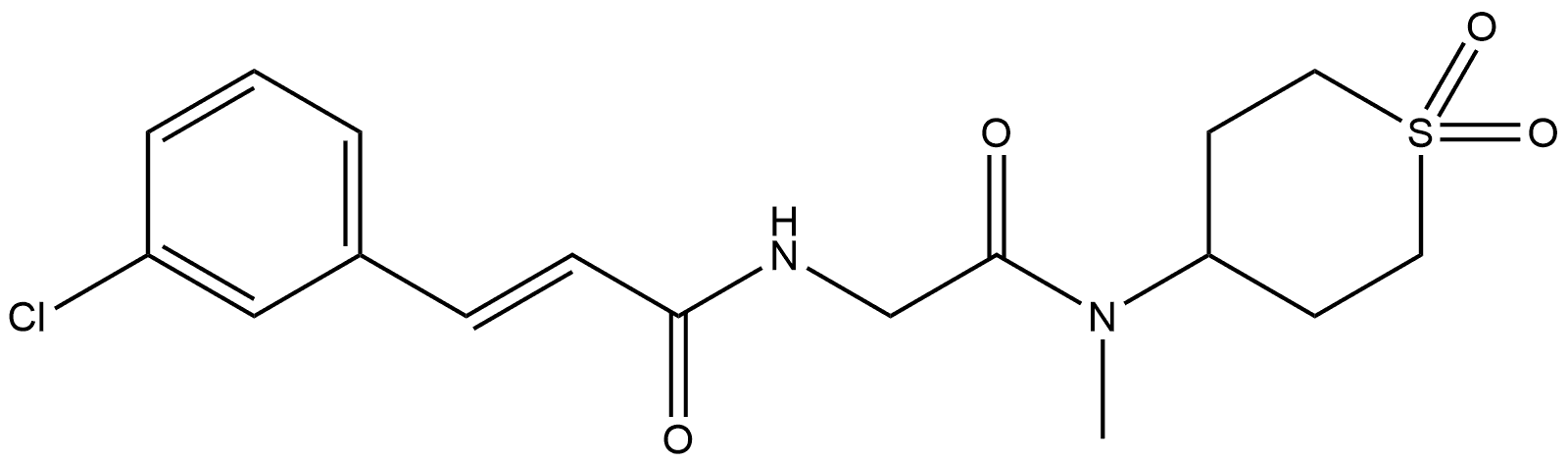 (2E)-3-(3-氯苯基)-N-[2-[甲基(四氢-1,1-二氧代-2H-噻喃-4-基)氨基]-2-氧代乙基]-2-丙烯酰胺
