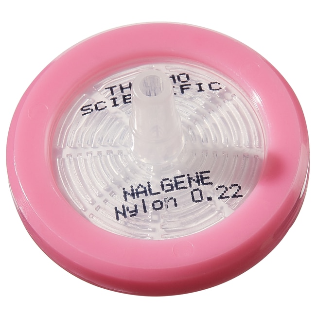Nalgene™ 25 mm 针头过滤器，尼龙，0.2 µm 孔径，无菌