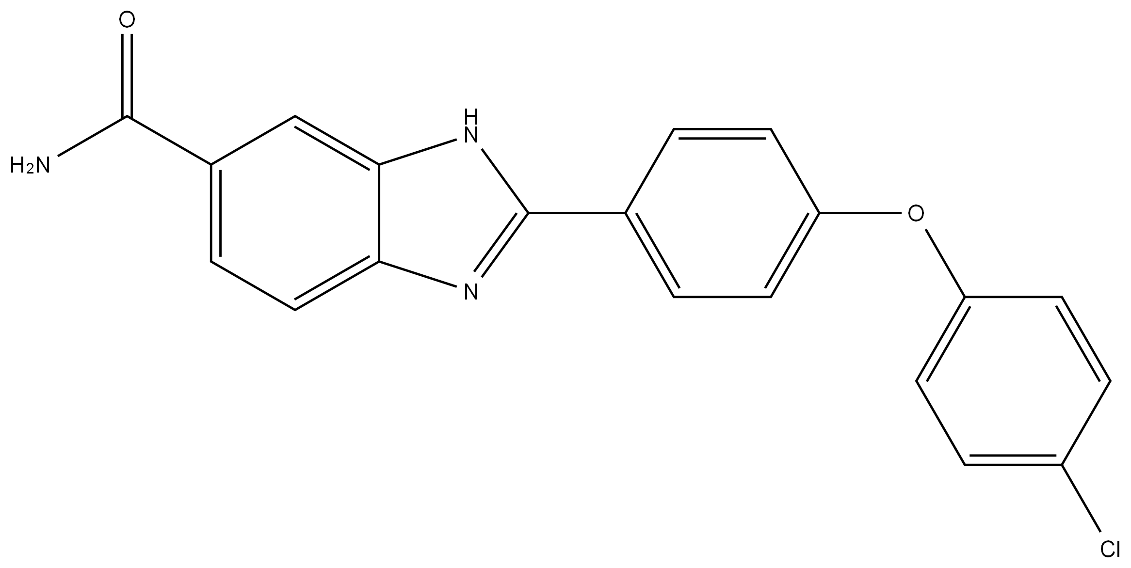 2-(4-(4-CHLOROPHENOXY)PHENYL)-1H-BENZO[D]IMIDAZOLE-5-CARBOXAMIDE