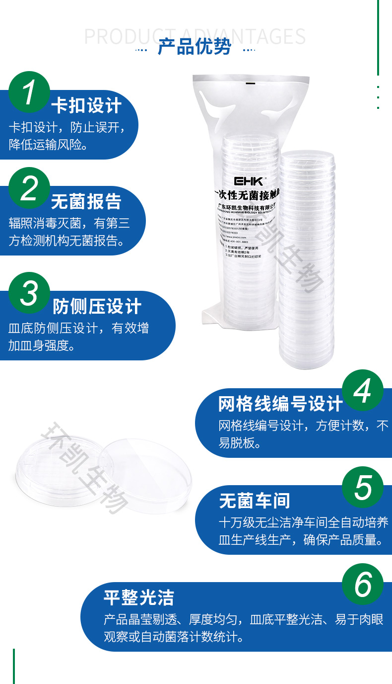 一次性无菌接触皿 5.5cm (凸面 20×48袋 960个