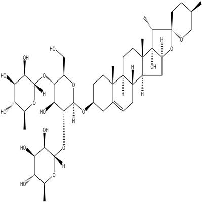 偏诺皂苷元-3β-O-α-L-吡喃鼠李糖基-（1→ 4 )-［O-α-L-吡喃鼠李糖基-( 1→2) ］-O-β-D-吡喃葡萄糖苷55916-52-4