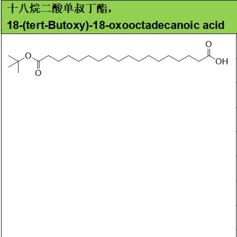 十八烷二酸单叔丁酯， 18-(tert-Butoxy)-18-oxooctadecanoic acid