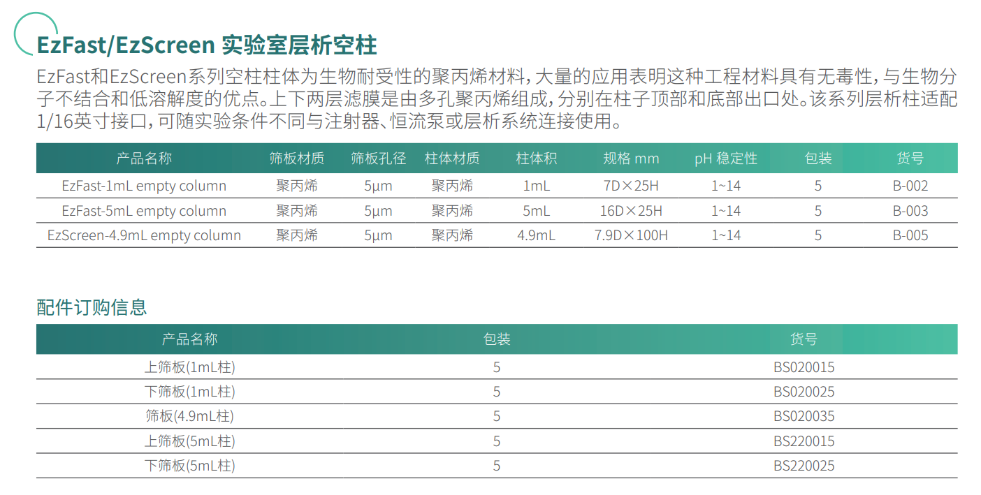 实验室层析空柱