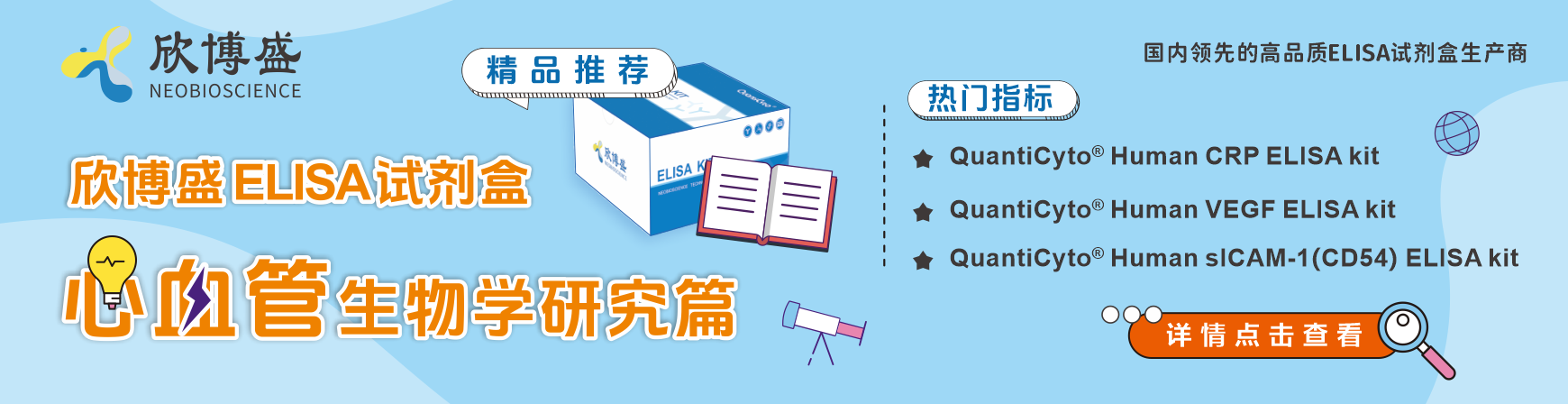欣博盛ELISA试剂盒精品推荐——心血管生物学研究篇