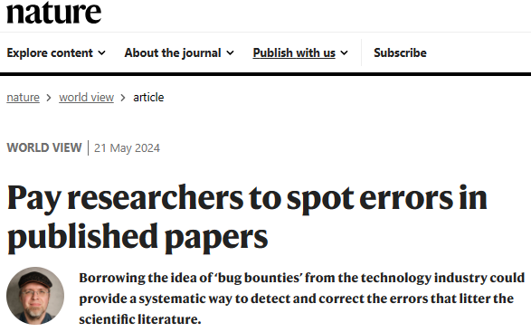 Nature发文：科学界出现“赏金猎人”，今后学者发sci、晋升、入职都能背调了？！
