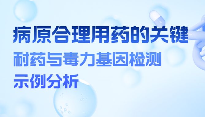病原合理用药的关键：耐药与毒力基因检测示例分析