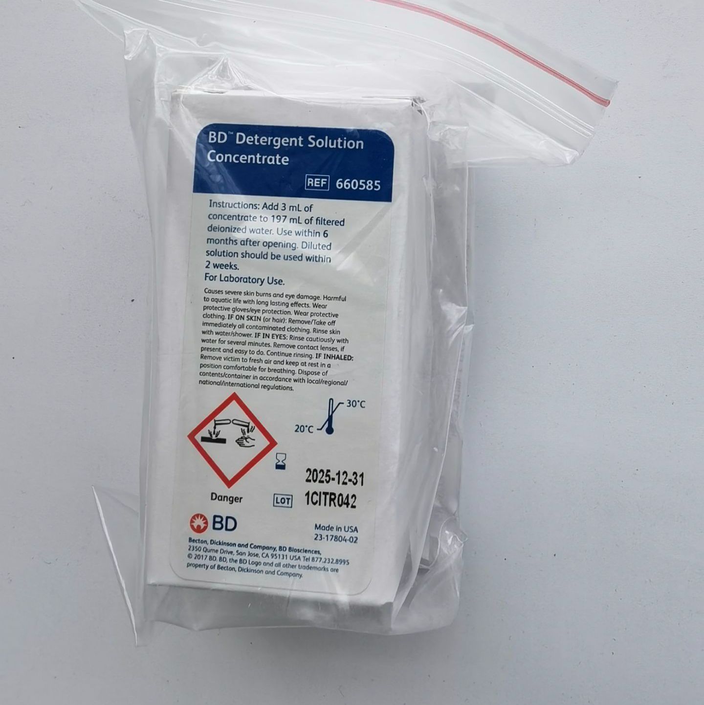 BD,660585, 浓缩清洗液 Detergent Solution Concentrate价格_品牌BD丁香通官网