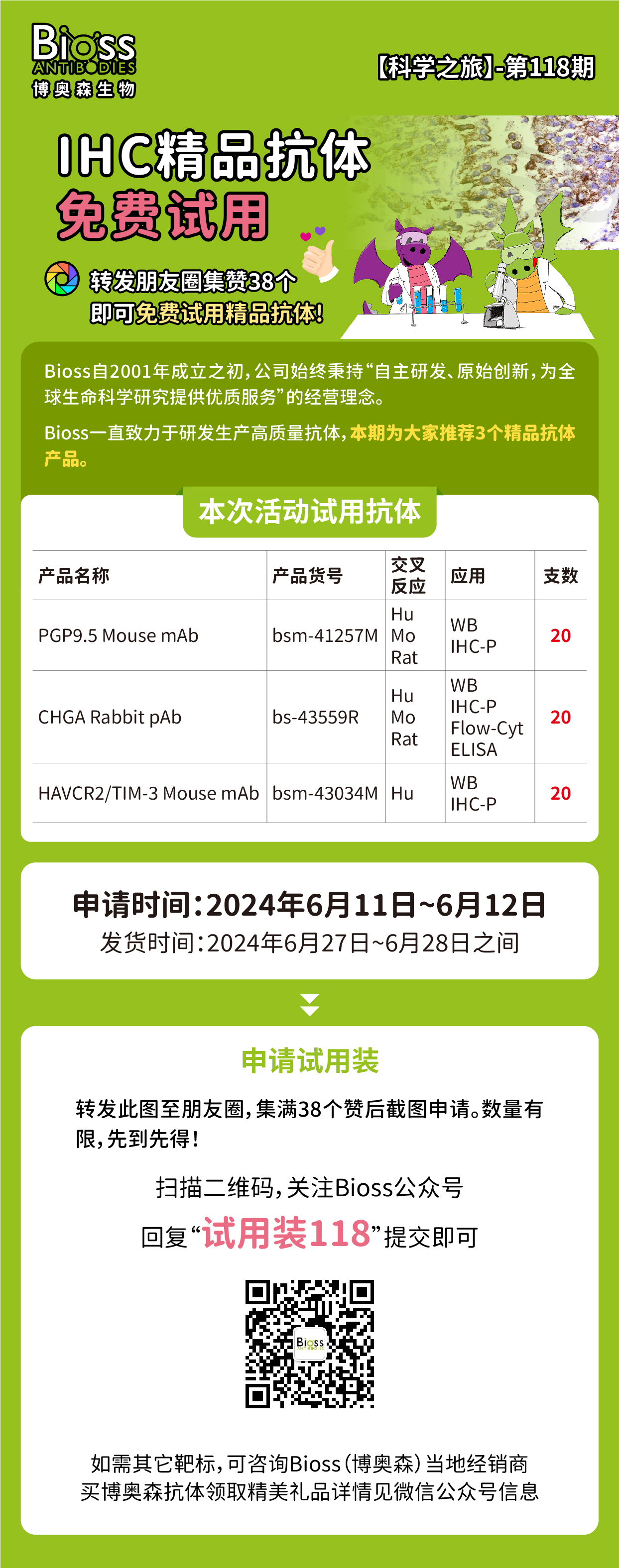 科学之旅 | 第118期 IHC精品抗体 免费试用