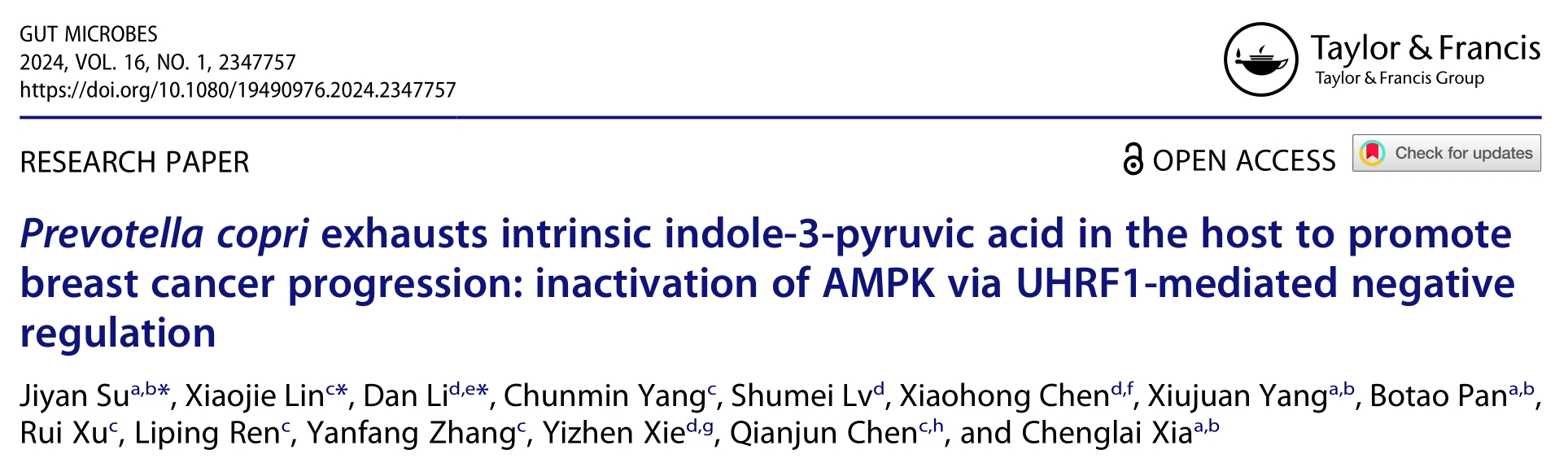 客户案例 | 普雷沃氏菌‘贪食’吲哚-3-丙酮酸—推动乳腺癌进程的隐秘力量