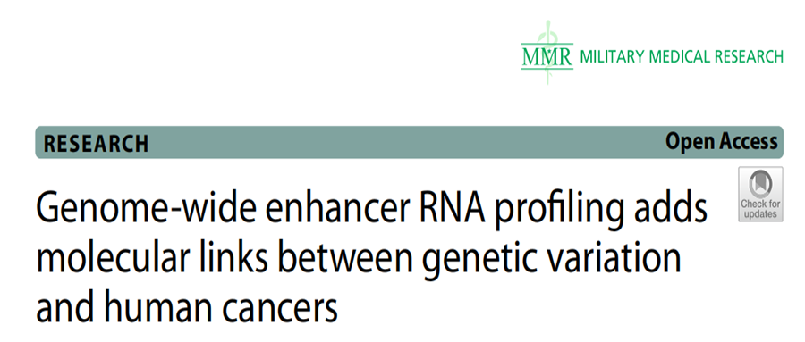 分子探针与表观遗传学研究好文分享：全基因组增强子RNA分析增加了基因变异和人类癌症之间的分子联系