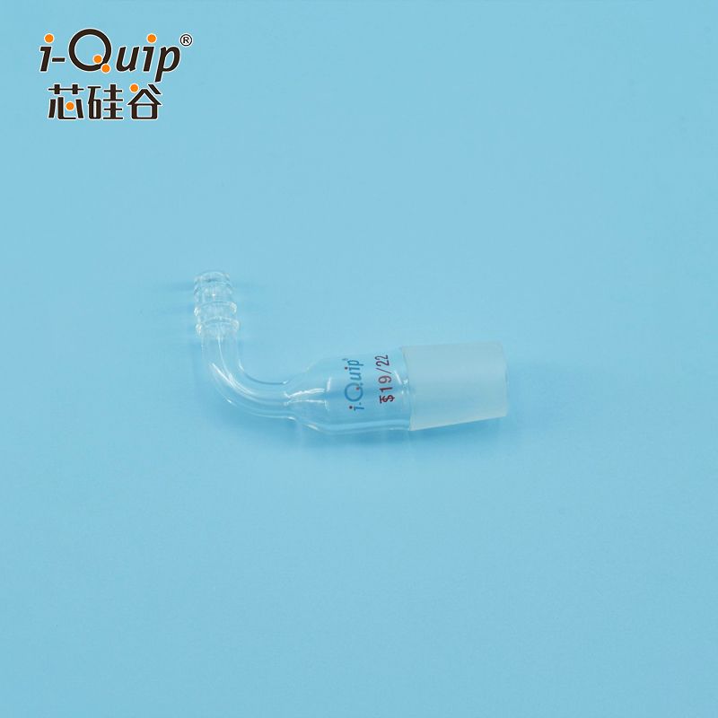 90°抽气接头,外磨口,磨口: 14/20;包装: 1个,芯硅谷