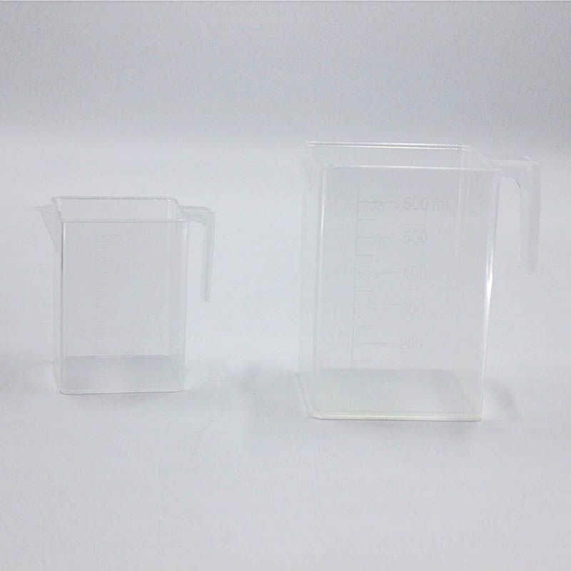 聚丙烯方形量杯,带手柄和倾倒口，容量: 250ml;包装: 12个，芯硅谷