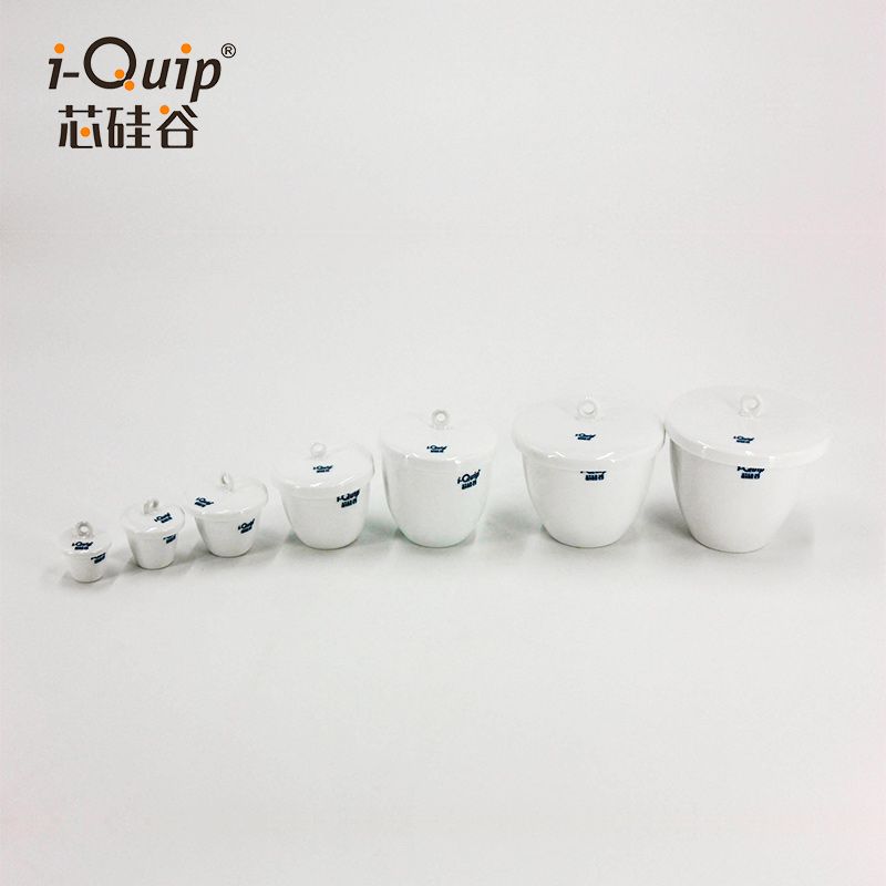 中壁陶瓷坩埚/坩埚盖,容量: 100ml;带盖;包装: 6个,芯硅谷