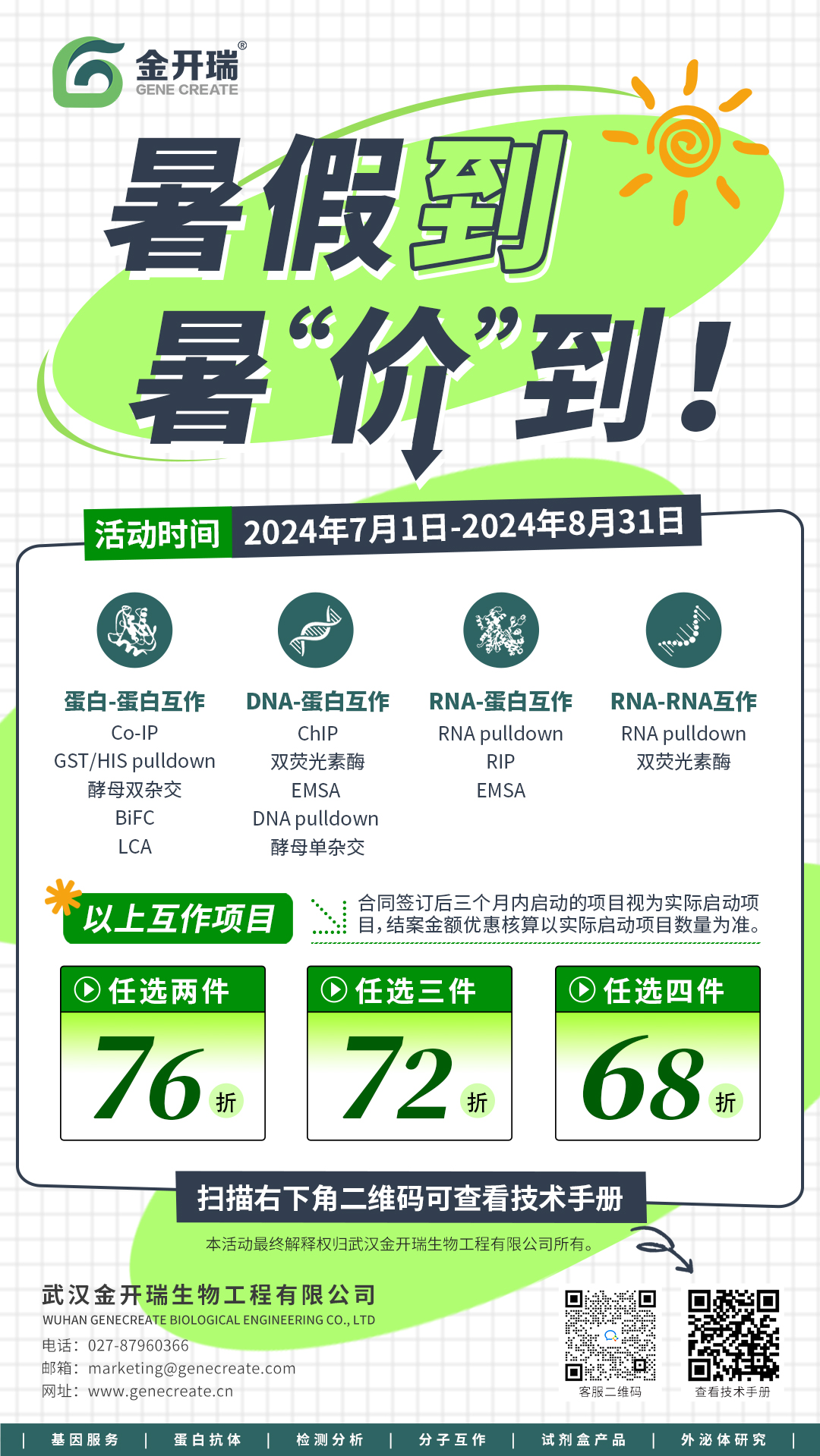 夏日狂欢，暑“价”来袭！分子互作系列活动正式开启，多重优惠火力全开