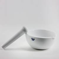 陶瓷乳钵,带研磨棒,不带底座，尺寸: 100×60×45mm;包装: 1个，芯硅谷