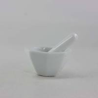 八角陶瓷乳钵,带研磨棒，尺寸: 125×75×64mm;包装: 10个，芯硅谷